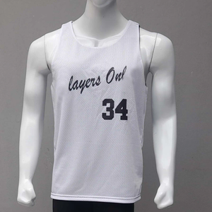 Camiseta de baloncesto en blanco reversible uniforme de baloncesto de secado rápido ropa de baloncesto sublimación al por mayor personalizada - Product Image 5