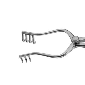 Précision parfait cuir chevelu rétracteurs en acier inoxydable auto-retenue 14cm 3x4 dents émoussées dents pointues Instruments chirurgicaux - Product Image 3