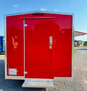 Restaurant de remorque de cuisine mobile d'acier inoxydable sur le camion de nourriture de roues pour des sucettes glacées de pop-corn de pizza pour la vente extérieure - Product Image 4