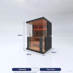 Sauna Infrarroja Moderna para 2-3 Personas, Madera Sólida, Calefacción Eléctrica, Panel de Control Computarizado, Uso Doméstico + Envío Gratis - Product Image 4