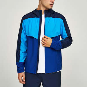 Nouveau printemps coupe-vent hommes veste à capuche décontracté coupe ajustée veste emballage personnalisé Logo personnalisé hommes coupe-vent survêtement - Product Image 3