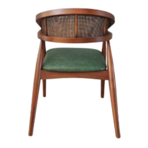 Fauteuil à bascule écologique le plus vendu pour salon, avec accents en rotin et bois massif, siège en mousse, design moderne pour maison, villa, hôtel - Product Image 6