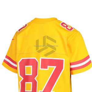 Men's Oversized T-<b>Shirt</b> Mesh Jersey American Football Jersey Custom Fashion American Football Uniform Wholesale - Product Image 5