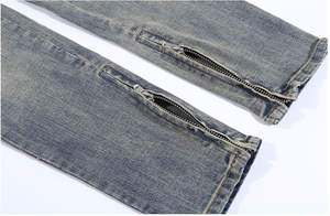 Jean en denim léger et extensible pour hommes, conçu pour l'été et le confort toute la journée, jean droit respirant pour homme - Product Image 6