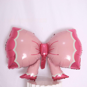 Palloncini in Foil a Forma di Cuore con Fiocco Rosa 'It's a Girl', Decorazioni per Celebrazioni di Nascita e Rivelazione del Sesso del Bambino - Product Image 4