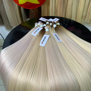 2025 vente chaude de haute qualité 100% extensions de cheveux vierges vietnamiennes en vrac 60cm cheveux humains droits naturels blonds - Product Image 6