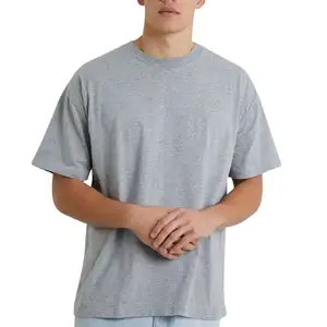 Algodón orgánico Nuevo diseño de lujo Loose Fit Hombres Casual Drop Shoulder Camiseta Logotipo personalizado Servicio OEM Camiseta Fabricante de B