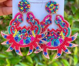 Boucles d'oreilles brodées, design personnalisé, boucles d'oreilles multi-perles, bijoux de fête pour femmes, au meilleur prix, boucles d'oreilles à perles - Product Image 3