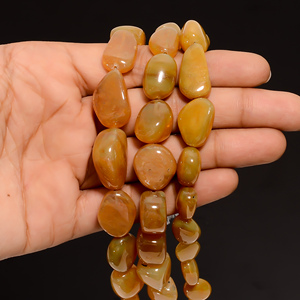Cuentas de zafiro, cuentas lisas caídas de zafiro amarillo, cuentas de piedras preciosas de zafiro amarillo, cuentas de zafiro amarillo para la fabricación de joyas - Product Image 2