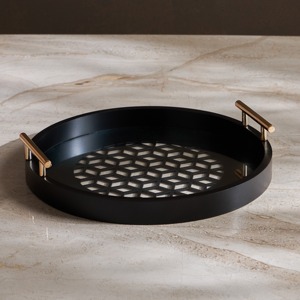 Handmade Metal Enamel Serving Tray Premium Surface For Home Hotel Restaurant Serving Needs - Product Image 5