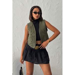 Chalecos de pana bordados para mujer Topshow, chalecos y faldas sin mangas al por mayor - Product Image 1