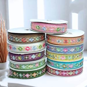 Ribete de Encaje de Velo Bordado con Lentejuelas Multicolores Ecológicas, Borde Brillante de Arcoíris de Lujo para Vestidos de Novia y Prendas - Product Image 3