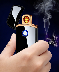 New <b>Windproof</b> USB Double-sided Charging <b>Lighter</b> with Metal Body for Daily and Outdoor Use - Product Image 4