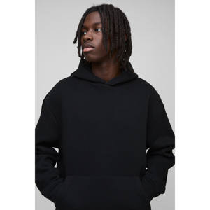 Sweat à capuche pour hommes de couleur noire de haute qualité sur mesure 100% conception de poche en coton avec sérigraphie 450GSM pull à capuche pour hommes - Product Image 3