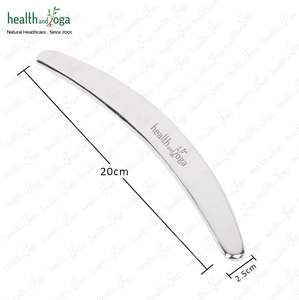 HealthAndYoga SteloRelief Boomerang Gua Sha herramienta de acero inoxidable para masaje corporal de piernas al por mayor disponible - Product Image 4