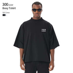 Camiseta de Hombre Oversize de Corte Recto, 220g, 100% Algodón Peinado, Sin Costuras, con Logotipo Personalizado y Patrón de Letras, Cuello Pequeño - Product Image 4