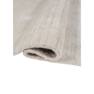 Alfombras de Lana Tejidas a Mano Contour Ivory 9x12, Alfombra de Yute y Algodón Orgánico para el Hogar, Color Sólido, Decoración para Sala de Estar y Pasillo para Adolescentes - Product Image 2