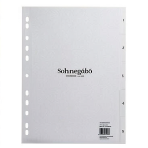 Soennecken <b>A4</b> 1-5 Polypropylene Grey Register for File <b>Folders</b> - Product Image 2