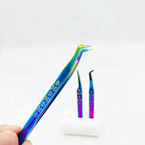 Pince à épiler professionnelle à micro pointe nano en fibre de haute qualité Plasma arc-en-ciel Emballage personnalisé Couleur personnalisée en acier inoxydable - Product Image 6