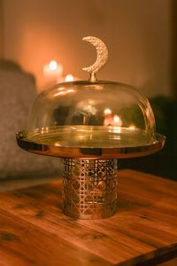 Hammered Design Metal <b>Cake</b> Stand With <b>Glass</b> <b>Dome</b> Crafted For Unique <b>Cake</b> Display And Decorative Kitchen Styling - Product Image 6