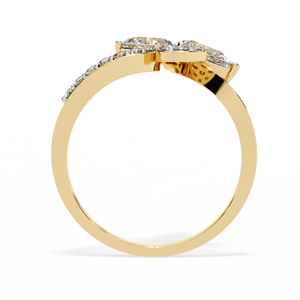 Bague en diamant de laboratoire de coupe poire certifiée IGI D-E en or jaune 14 carats VVSVS clarté bijoux élégants cadeau anniversaire - Product Image 5