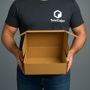 Boîte postale en carton kraft brun 28x20x12 cm, rigide et très robuste, avec laminage mat, pour snacks et fabriquée à partir de matériaux durables - Product Image 4