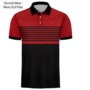 Chemises polo à manches courtes imprimées décontractées pour hommes - Product Image 3