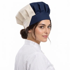 Custom Women <b>Chef</b> Cap Professional Culinary <b>Hat</b> Durable Fabric Breathable Construction Comfortable Fit Kitchen Workwear OEM - Product Image 6