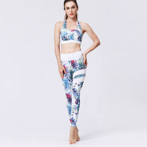Conjunto de Yoga de Alta Calidad para Mujer, Logotipo Personalizado, Cintura Alta, Transpirable, Ecológico, 2 Piezas, Sin Mangas, Spandex/Poliéster - Product Image 1