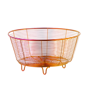 Panier de fruits de concepteur de fil enduit de poudre noire - Product Image 3