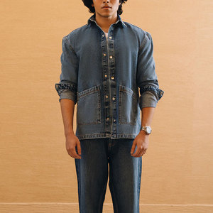 Chemise en jean vintage pour homme, vente chaude, respirante, haute qualité, faible MOQ, service OEM, dernier style printemps - Product Image 2
