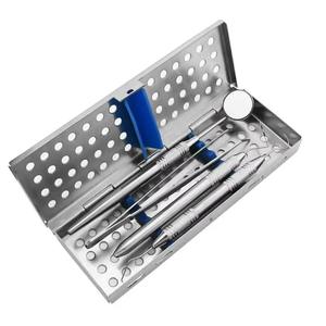 Kit de examen dental de acero inoxidable de alta calidad, cassette con instrumentos quirúrgicos dentales - Product Image 6