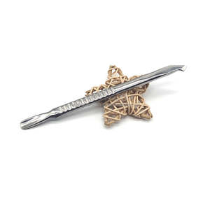 Pousse-cuticules double tête en acier inoxydable réutilisable pour manucure russe, nettoyeur d'ongles de précision, outils d'art des ongles, logo personnalisé, vente en gros - Product Image 2