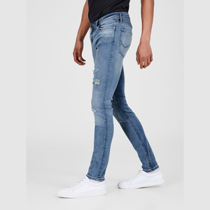 New Arrival Winter Hip Hop Style Casual Breathable Washed Pants Men's High Quality Loose Baggy <b>Elastic</b> <b>Waist</b> Denim Pants - Product Image 4