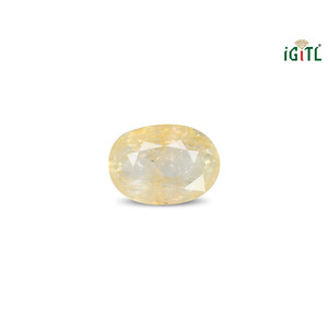 NOVAMART Fine 4.08 Carat Natural Faceted Yellow Sapphire <b>Stone</b> (<b>Pukhraj</b>) 6 mm Mineral Gemstones Wholesale Export - Product Image 1