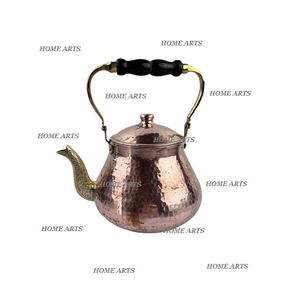 Maravilloso diseño de forma redonda té leche tetera hecha a mano martillado cobre café tetera para superventas - Product Image 2