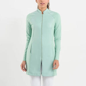 Uniforme d'hôpital confortable pour femmes Manteaux de laboratoire à fermeture éclair complète Manteaux de laboratoire à glissière pour gommage médical Veste de laboratoire pour femmes - Product Image 5