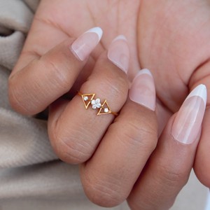 Anillo delicado de oro sólido de 18 quilates certificado por IGI, joyería de diamantes delicados naturales ligeros, anillo de diamantes certificado - Product Image 6