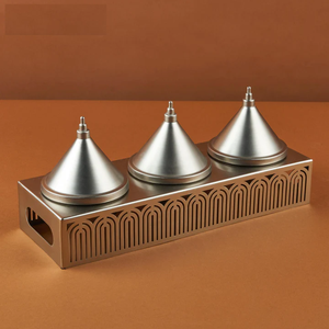 A-Tazón para servir dátiles árabes de una calidad en ollas Khajoor de estilo Medio Oriente con tapas de madera para servir Tazón de dátiles de chocolate - Product Image 5