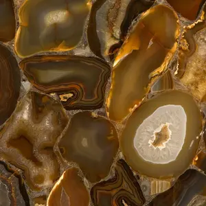 Semi Precious Gemstone Yellow Agate Tiles For Interior And Decoration Exclusive