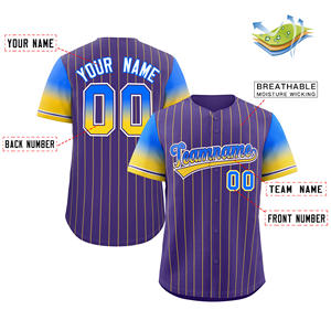 Uniformes de baseball personnalisés Sweat-shirt stylé Chemises de baseball rétro imprimées par sublimation Maillot de baseball personnalisé avec logo cousu - Product Image 2