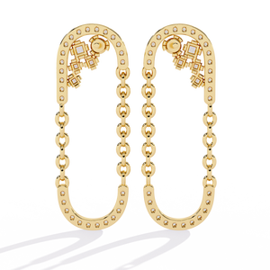 Pendientes Brillantes de Oro de 18K con Diamante Cultivado en Laboratorio, Pendientes de Diamantes Premium - Product Image 3