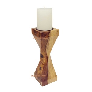 Soporte de vela de madera decorativo de tendencia superior de Venta caliente portavelas de pilar más creativo soporte de luz de té respetuoso con el medio ambiente - Product Image 1