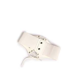 Ceinture élastique pour femme avec détails à œillets, ceinture pour veste, ceinture pour chemise, ceinture pour robe - Blanc - Product Image 2