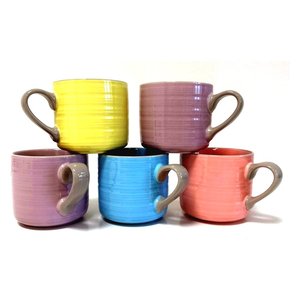 AURORA Assorted Art <b>Ceramic</b> Mug Set 4-Piece Collection for Amicasa Premium <b>Ceramic</b> <b>Cups</b> - Product Image 1