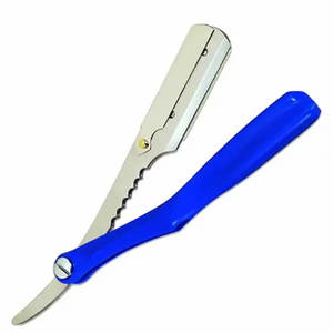 Maquinillas de afeitar profesionales para peluquero, maquinillas de afeitar rectas de peluquero de una sola hoja con acabado satinado de acero inoxidable, de alta calidad - Product Image 3