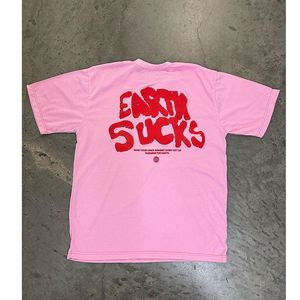 Camiseta gráfica rosa EST 22 para hombre, ropa de calle, camiseta de algodón de gran tamaño, camiseta informal de moda urbana - Product Image 4