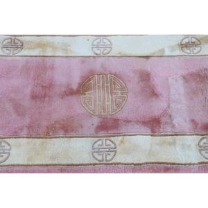Turkish Runner Rug 2.5x10 ft, Pink <b>Brown</b> Floral Rug <b>Wool</b> - Product Image 5