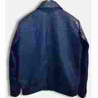 Veste en cuir d'autruche véritable pour homme sur mesure, veste bomber en cuir d'autruche véritable bleu de luxe, vêtements d'extérieur OEM