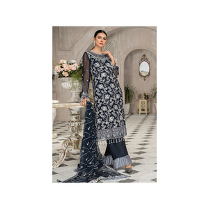 <b>Linen</b> Fabric <b>Two</b> <b>Pieces</b> Traditional Design Embroidered Salwar Kameez Suits for Girls product for sale - Product Image 1